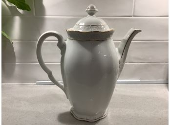 Bavarian White Coffee Pot With Gold Or Brown.  S