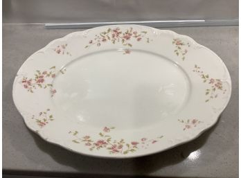 Limoges France China White With Pink And Green Floral Sprays With White Center