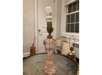 Glass Lamp: Salmon Or Light Pink, Single
