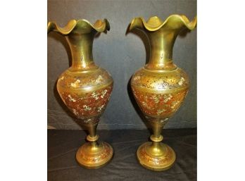 Pr. Of Brass Vases