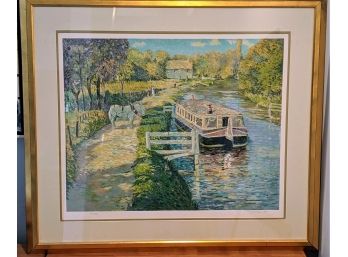 'On The Canal' Is A Framed Serigraph Signed And Numbered By Christian Title