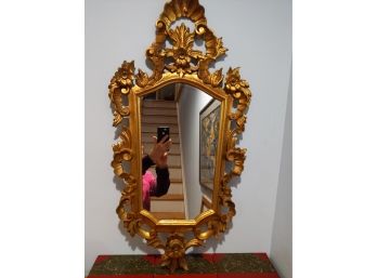 Beautiful, Hand Carved Gilt Mirror, Made In Italy - High End Reproduction