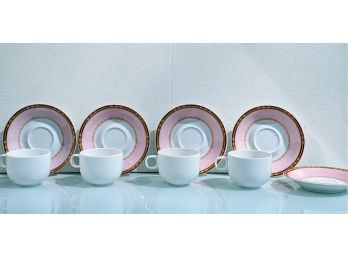 5 Saucers And 4 Cups Made For Versace By Rosenthal Studio Line - Germany  Retail Value $1200.
