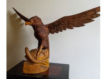 Definitely A Beautifully Carved Eagle, But May Not Be An American Eagle Based On Stamp