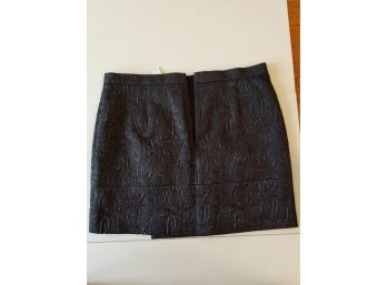J Crew, Still With Tags Short Black Skirt  With Metallic Look And Feel Size 12