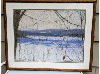 An Original Larry Horowitz - Signed And Dated 1984, Titled 'Winter Twilight'