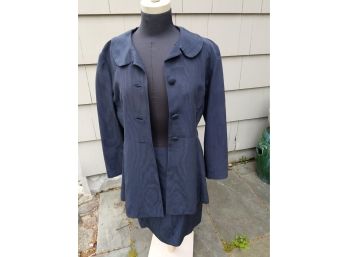Vintage Skirt Suit In Slate Blue By The One And Only Kleinfeld