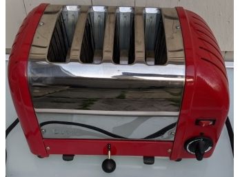 Original Dualit 4 Slice Red Toaster Purchased From Williams Sonoma Original Purchase Price Over $425
