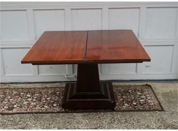 Antique Empire Pedestal  Flip Top Card Or Dining Table - Highly Functional
