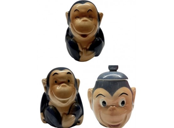 Three Cute Goebel Monkey Figures
