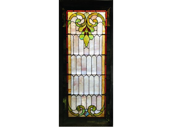 Spectacular Stained Glass Window #2--one Of A Pair