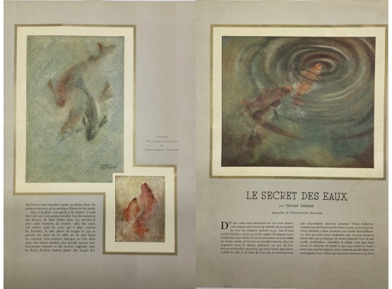 Antique French Book Pages, Text By Tristan Dereme And Illustrations By Pierre-Roman Desfosses #2
