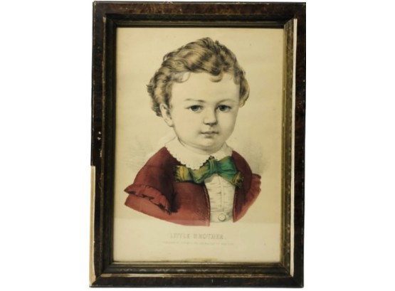 Currier & Ives (American, 1834-1907) Engraving Of 'Little Brother'