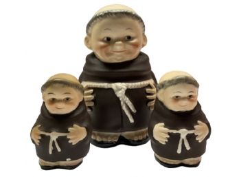 Three Hummel Goebel Friar Tuck Figurines