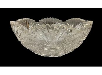 Antique Crystal Bowl American Brilliant Cut Glass Period