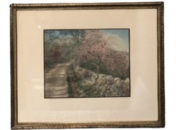Signed And Framed Wallace Nutting Hand-Tinted Photograph