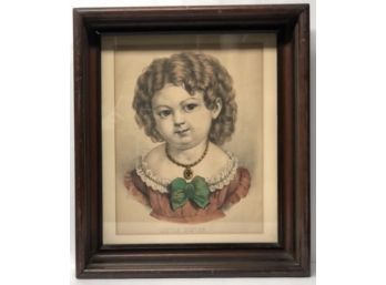 Currier & Ives (American, 1834-1907) Engraving Of 'Little Sister'