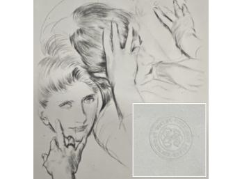 Paul-Cesar Helleu Lemercier Heliograph, 'Etude De Mains'