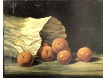 Still Life With Oranges, Oil On Canvas