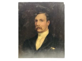 Oil Portrait Of A Gentleman By A. Verey, 1888