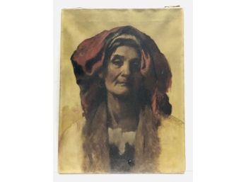 Oil Painting Of An Elderly Woman