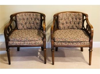 Pair Of MCM Upholstered Occasional Chairs