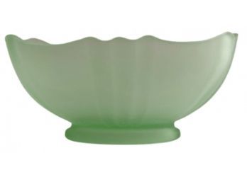 Frosted Green Glass Bowl