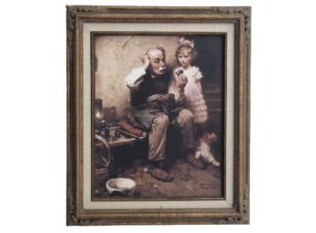 Framed Print Of 'The Cobbler' By Norman Rockwell