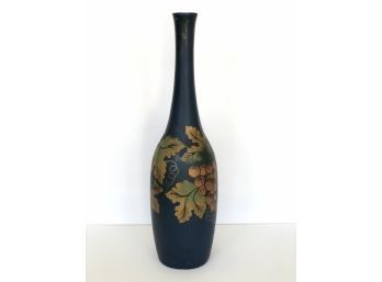 Stenciled Wood Vase