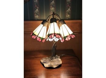 Tiffany Style Three-Shade Lilypad Lamp