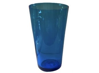 Vibrant Blue Glass Vase