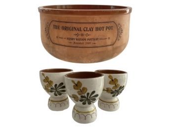 The Original Clay Hot Pot & Egg Cups (3)