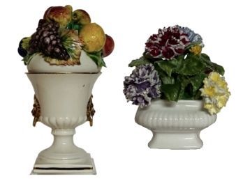 Two Porcelain Floral Pieces