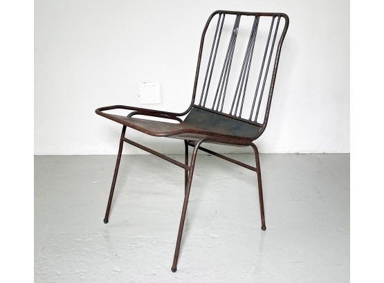 A Mid Century Modern Wrought Iron Side Chair