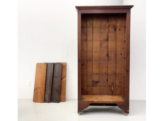 A 19th Century Paneled Pine Bookshelf