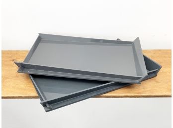 A Pair Of Modern Lacquerware Cocktail Trays
