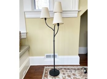 A Wrought Iron Standing Lamp
