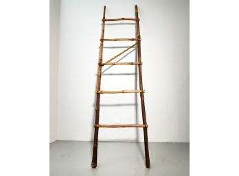 A Vintage Bamboo Ladder, Or Blanket Rack (2 Of 2)