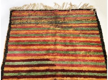 A Vintage Striped Woven Area Rug