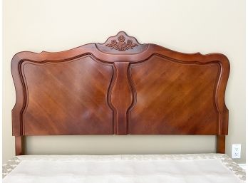 A Paneled Hardwood Queen Size Headboard By Bassett Furniture