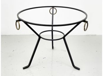 A Wrought Iron Plant Stand Or Table Base