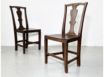 A Pair Of 19th Century Mahogany Side Chairs