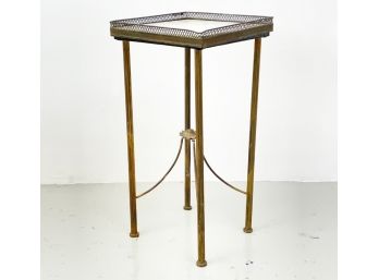 A Vintage Brass And Marble Cocktail Table