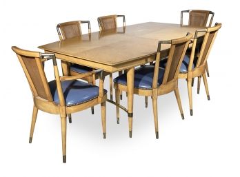 A Vintage Mid Century Modern Dining Table And 8 Chairs By John Widdicomb