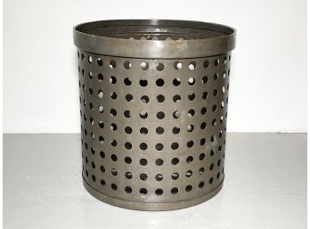 A Large Industrial Chic Metal Basket