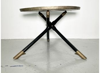 A Vintage Brass Tray Table