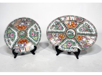 A Pair Of Handpainted Imari Arita Ware Platters