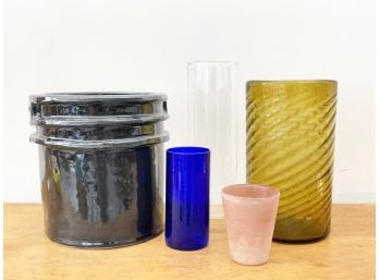 A Vintage Glass And Ceramic Vessel Assortment