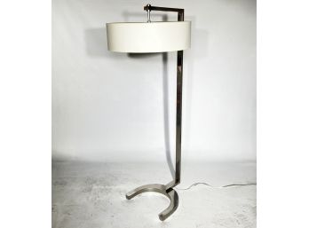 A Modern Chrome Aero Lamp By Thomas O'Brien