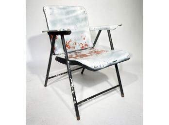 A Vintage Metal Folding Chair